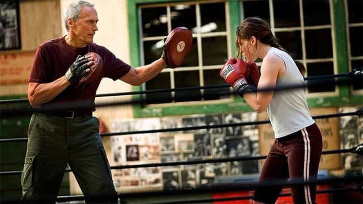 Escena de 'Million Dollar Baby', con Clint Eastwood y Hilary Swank / Telemadrid
