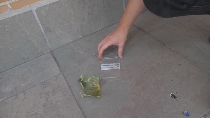 Bolsa donde introducen las sustancias estupefacientes