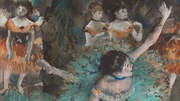 Edgar Degas. Bailarina basculando (Bailarina verde), 1877-1879.