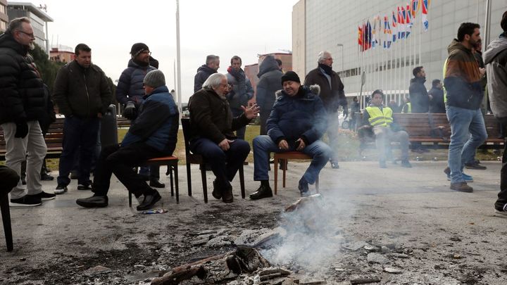 Protesta de taxistas en Ifema