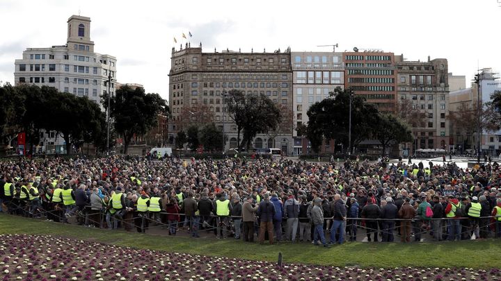 Asamblea de taxistas en Barcelona