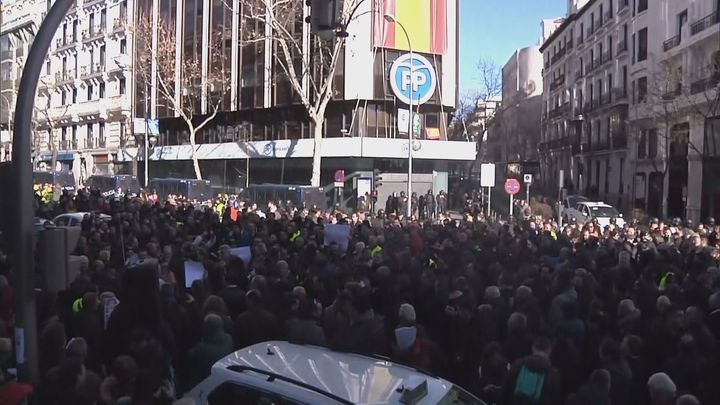 Concentración en Génova de los taxistas