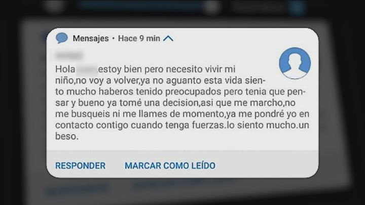 Supuesto mensaje que Ana Isabel le enviaba al sobrino de su novio a través de una red social