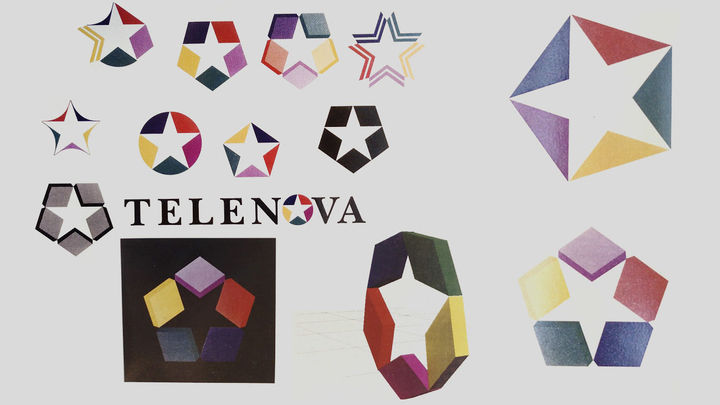 Composición original del dosier que la empresa Landor presentó a Telemadrid como propuesta de su imagen de marca. / Telemadrid