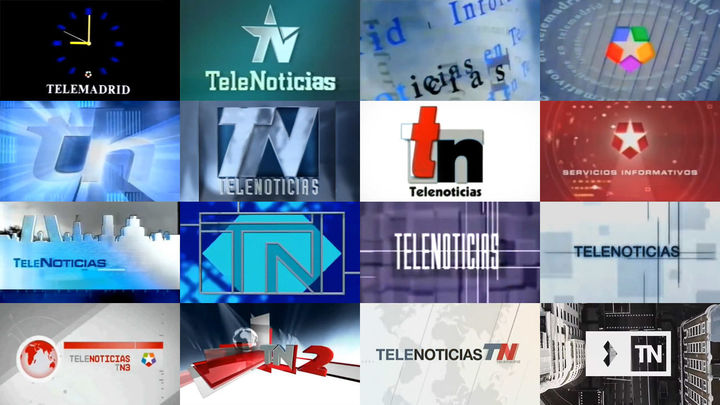 Imagen corporativa de los Telenoticias de Telemadrid desde 1989 a 2019 / Telemadrid