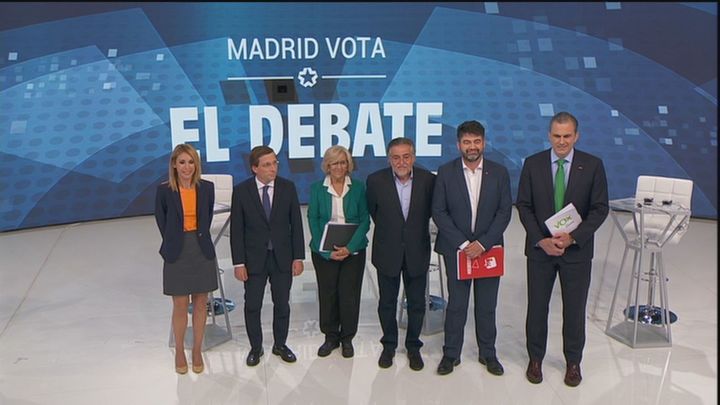 Los participantes en el debate de Telemadrid a la Alcaldía de Madrid / Redacción