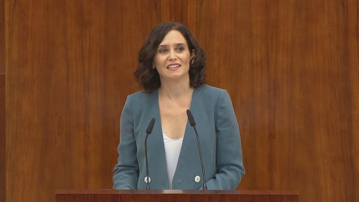 Isabel Díaz Ayuso, durante su discurso de investidura / Redacción