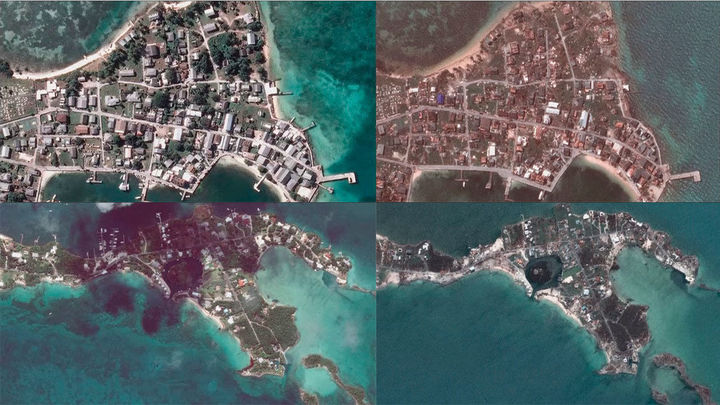 El antes y el después del paso de Dorian por Bahamas