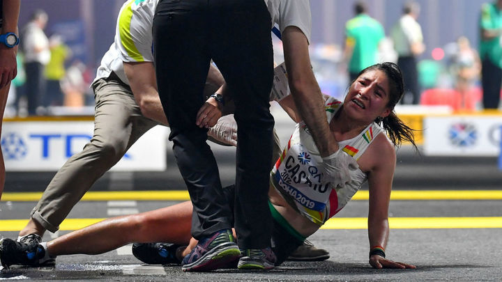 Atleta en el Mundial de Doha