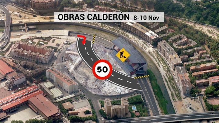 Primera fase de las obras en el Calderón