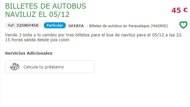 Empieza la reventa de entradas de Naviluz