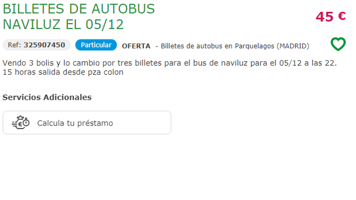 Empieza la reventa de entradas de Naviluz