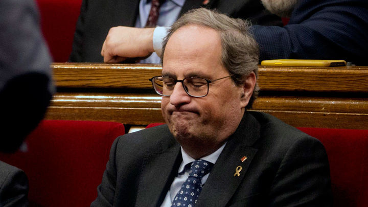 El presidente de la Generalitat, Quim Torra, en el Parlament de Cataluña / EFE