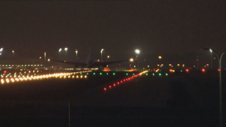 Aterrizaje del avión de Air Canadá