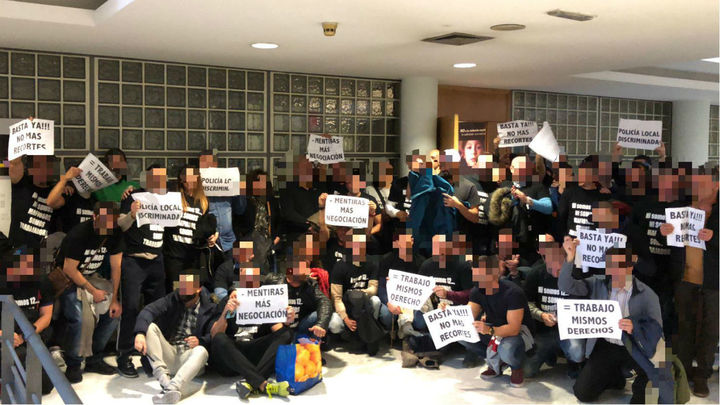 Protesta de los policías locales de Getafe