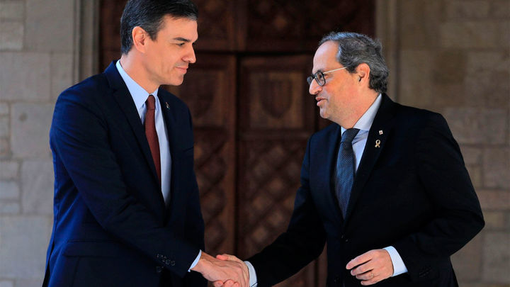 Pedro Sánchez y Quim Torra
