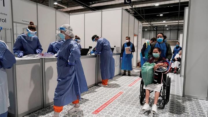 Interior del hospital preparado en Ifema para luchar contra el coronavirus