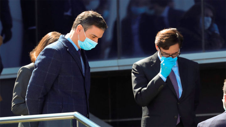 Pedro Sánchez y Salvador Illa en Móstoles