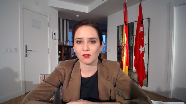 Isabel Díaz Ayuso durante un momento de la entrevista
