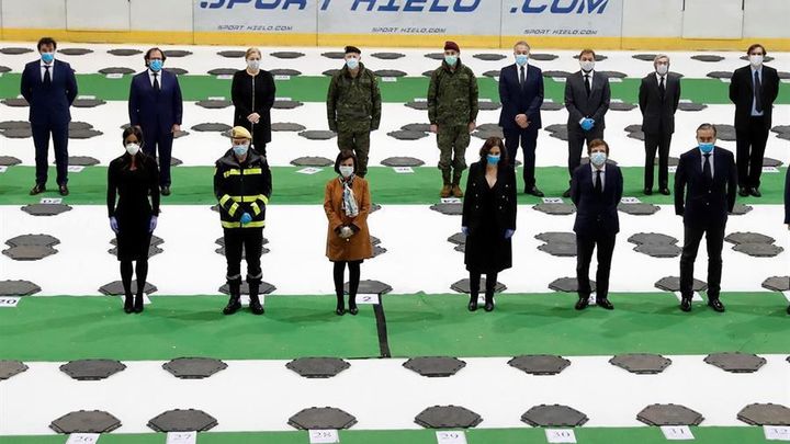 Acto institucional para cerrar la morgue del Palacio de Hielo / EFE