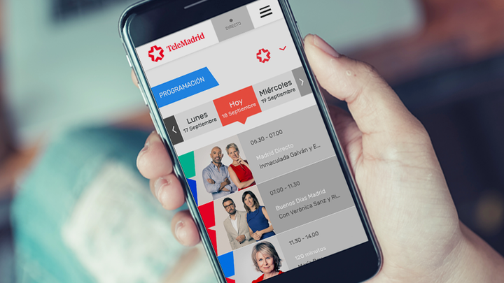 Aplicación móvil de Telemadrid.es / Comunicación Telemadrid