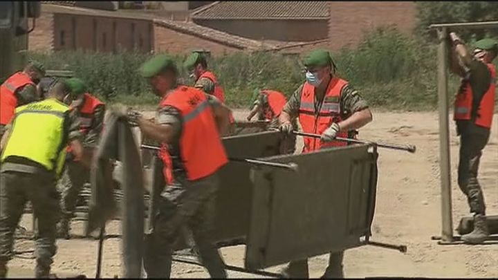 Militares en Alabalate de Cinca (Huesca) / REDACCIÓN