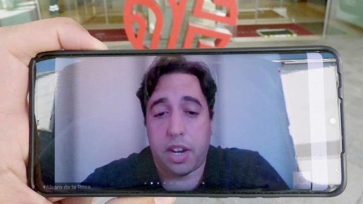 Rueda de prensa telemática ofrecida por Jonathan Praena, presidente del Fuenlabrada / EFE