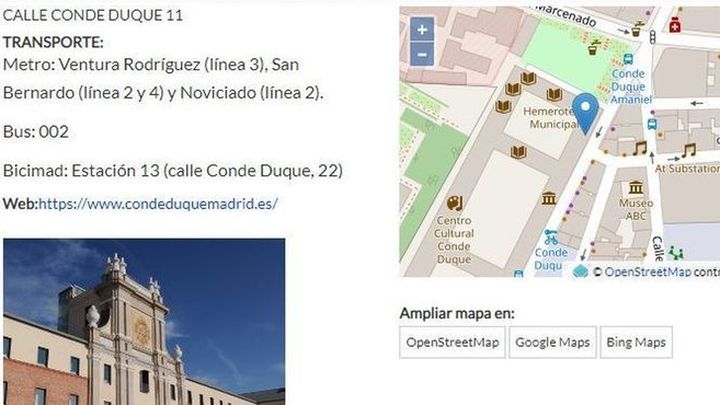 Ubicación Conde Dique / madrid.es