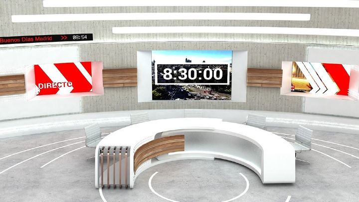 Nuevo plató de 'Buenos Días, Madrid'. / Comunicación Telemadrid