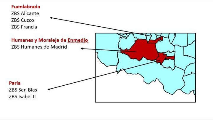 Zonas afectadas por las nuevas restricciones / TELEMADRID