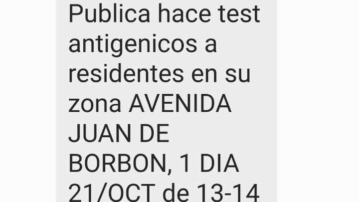 Mensaje enviado por la Comunidad de Madrid a los vecinos de Getafe / TELEMADRID.ES