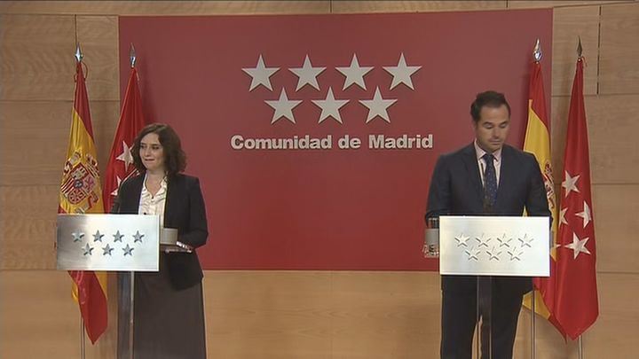 Rueda de prensa de Díaz Ayuso y Aguado / REDACCIÓN