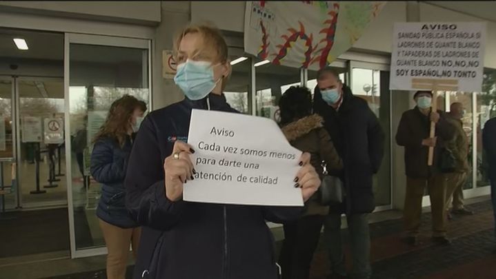 Protesta de sanitarios en el hospital Severo Ochoa / Redacción