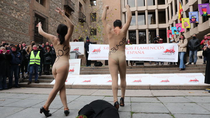 Protesta de los trabajadores de los tablaos flamencos / Europa Press