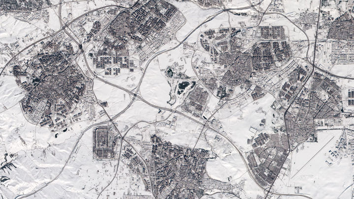 Las grandes ciudades del sur de Madrid / ESA, con licencia CC BY-SA 3.0 IGO