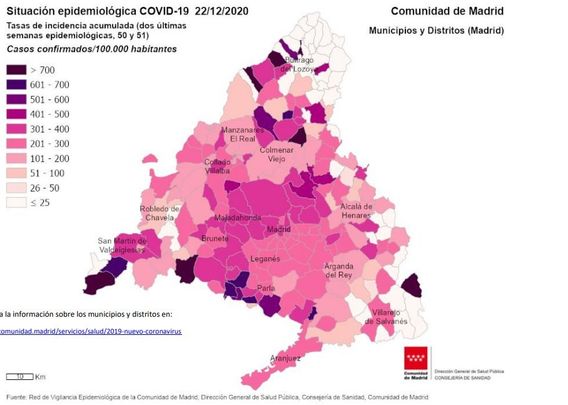 Situación del coronavirus en Madrid el 22 de diciembre de 2020 / COMUNIDAD DE MADRID