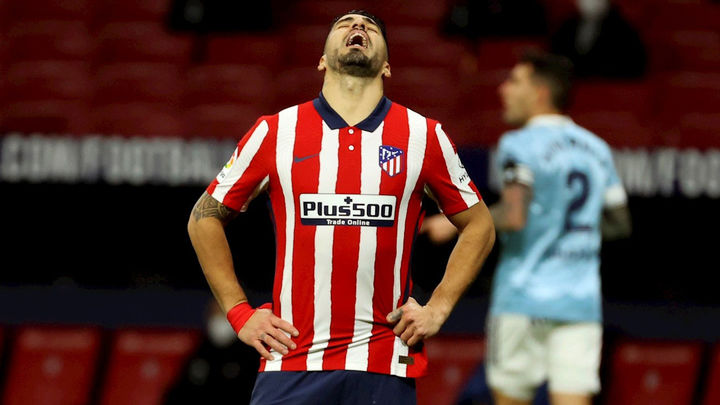 Luis Suárez ante el Celta / EFE