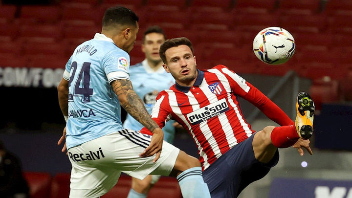 Saúl ante el Celta / EFE