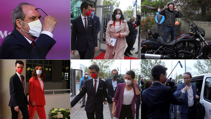 Así llegaron los candidatos al debate de Telemadrid / EFE