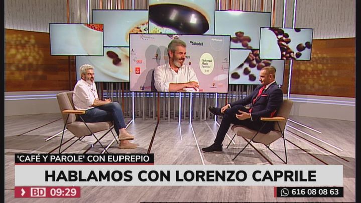 Euprepio Padula entrevista en Café y ‘Parole’ a Lorenzo Caprile / Telemadrid