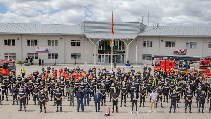 Atlético de Madrid en la base aérea de Torrejón / @atleti