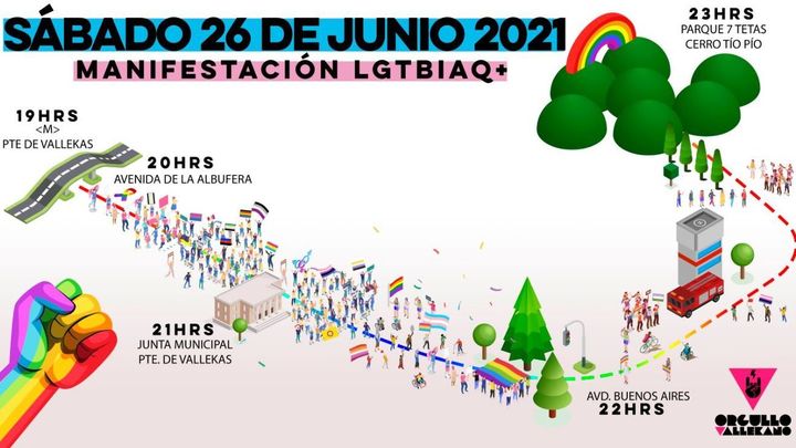 Recorrido de la manifestación del Orgullo Vallecano / Telemadrid