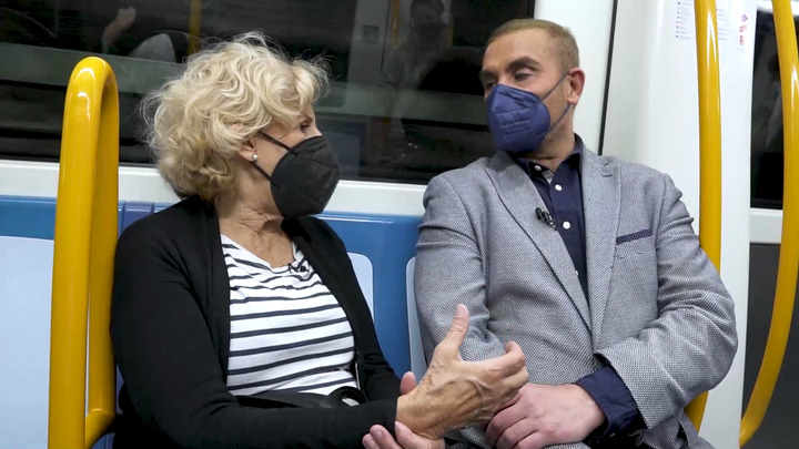 Euprepio Padula y Manuela Carmena. / Comunicación Telemadrid