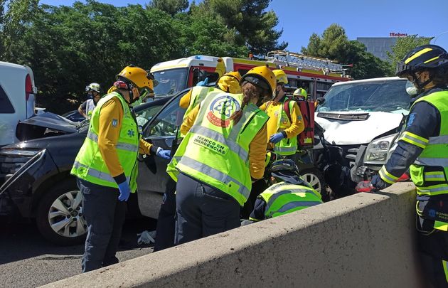 Accidente en la M-30 / Emergencias Madrid