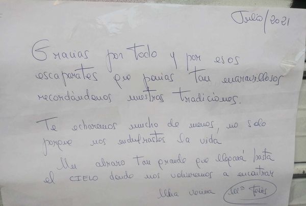 Mensaje de homenaje a Esteban / TELEMADRID