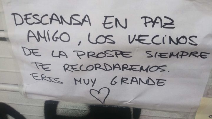 Mensaje de recuerdo a Esteban, pastelero en Prosperidad / TELEMADRID