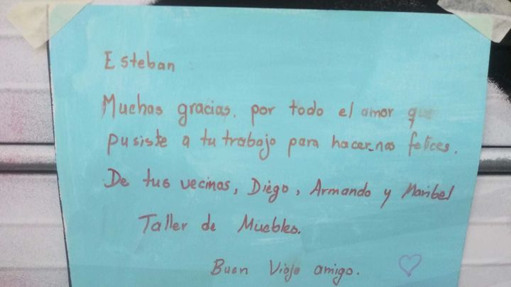 Mensaje de recuerdo a Esteban / TELEMADRID