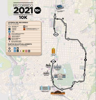Recorrido 10k / Maratón de Madrid