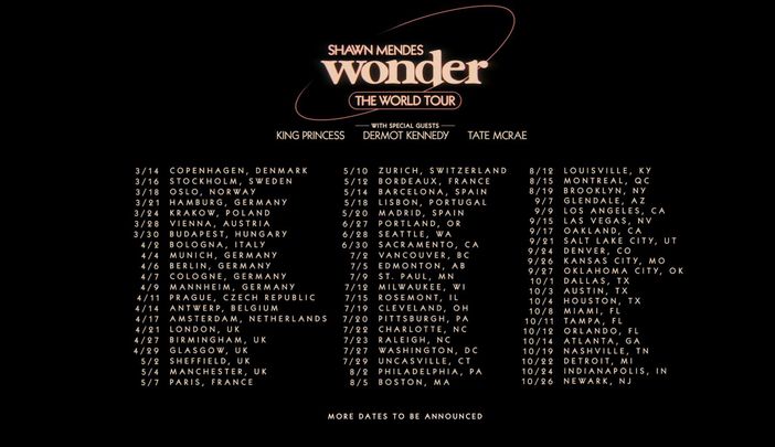 Fechas de la gira de Shawn Mendes / @ShawnMendes
