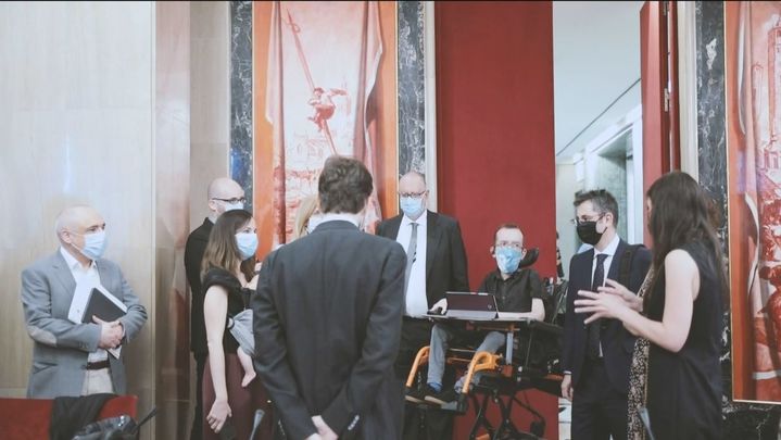 Algunos miembros del PSOE y de UP que participaron en la reunón / REDACCIÓN